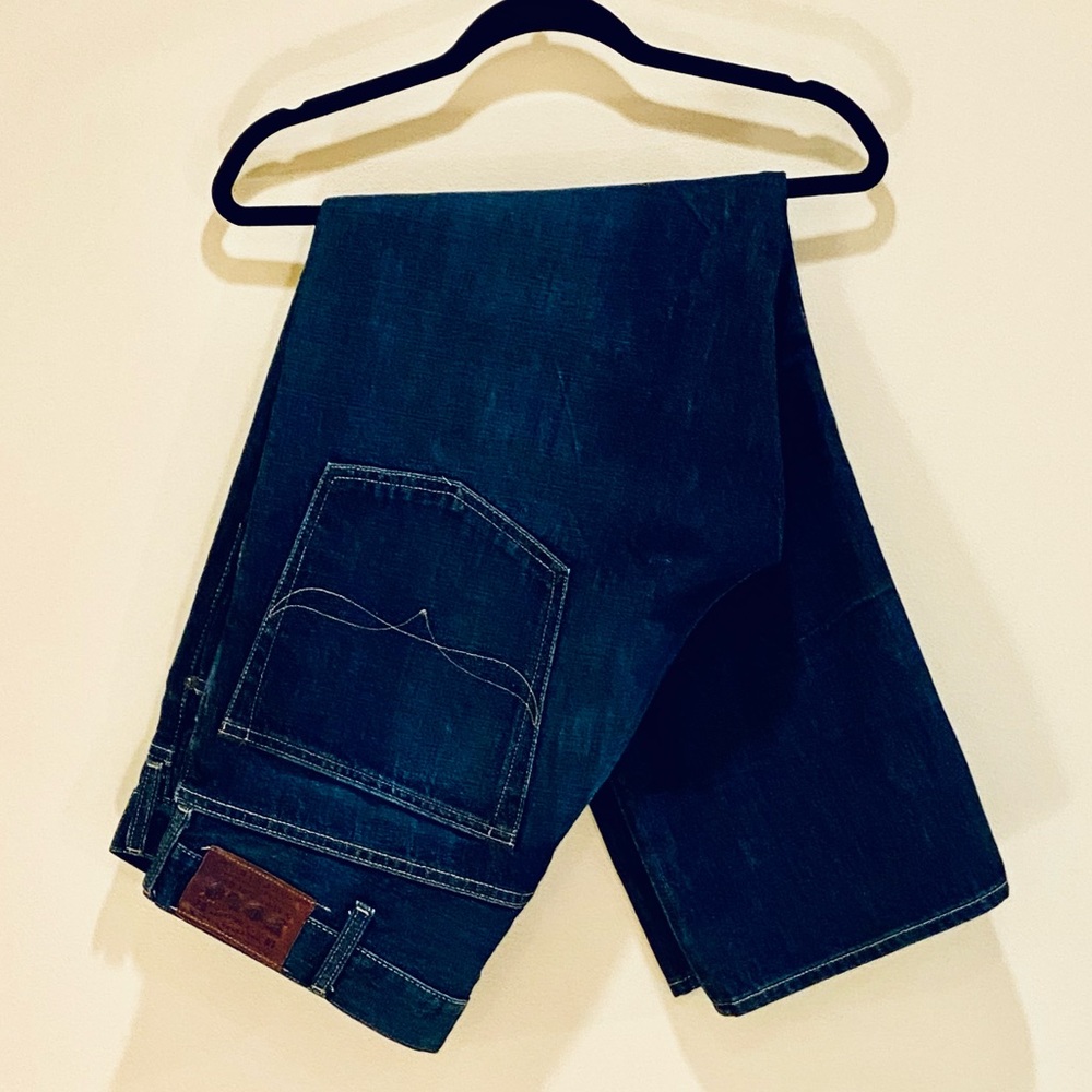 🌟2xHP🌟EUC Polo Ralph Lauren Mens Dark Wash Straight Leg Blue Denim Jeans 4…